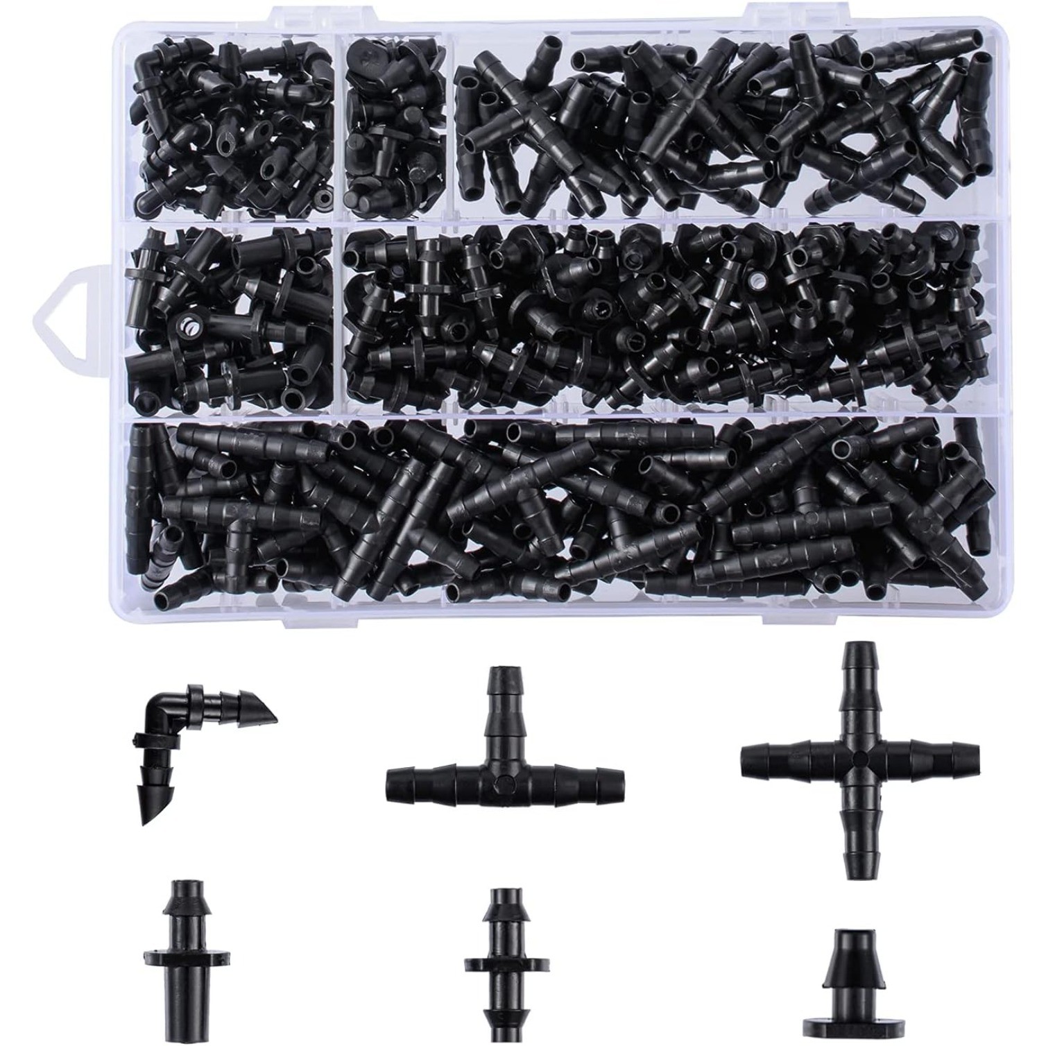 280 Pcs Barbed Connectors Irrigation Fittings Kit,1/4''Tubing Fittings Kit gallery