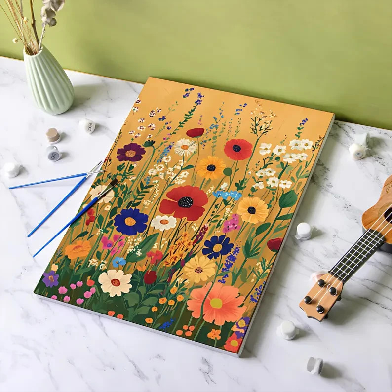 Paint by Numbers Flower Field Kit 24 Colors Beginner DIY Art gallery