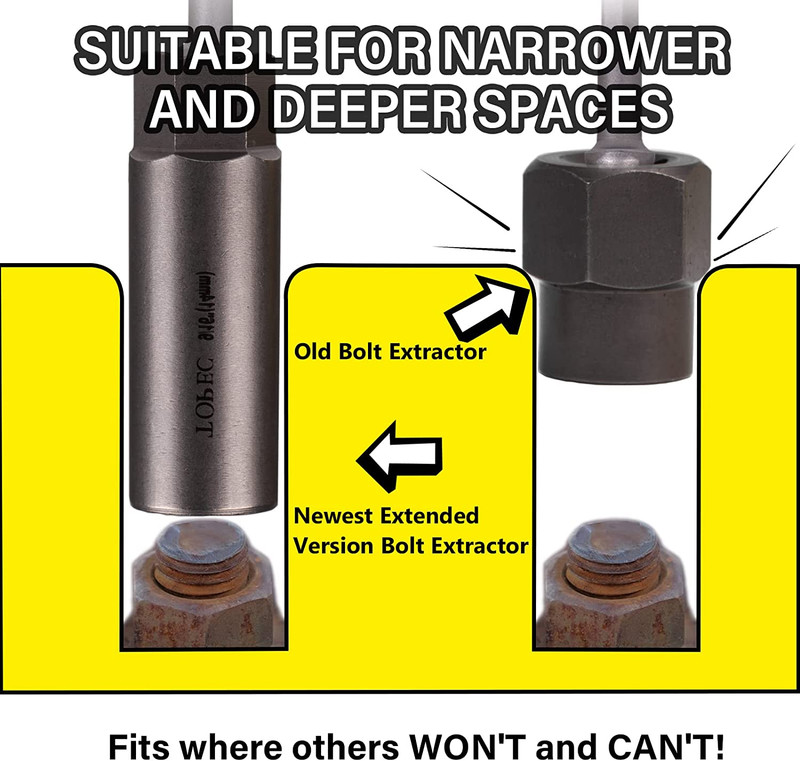 Stripped Bolt Extractor Impact Socket Set 10 PCS Damaged Bolt Remover Easy Out gallery