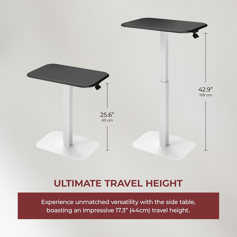 Elevance Height Adjustable Side Table, Versatile Accent for Home or Office, Effo gallery