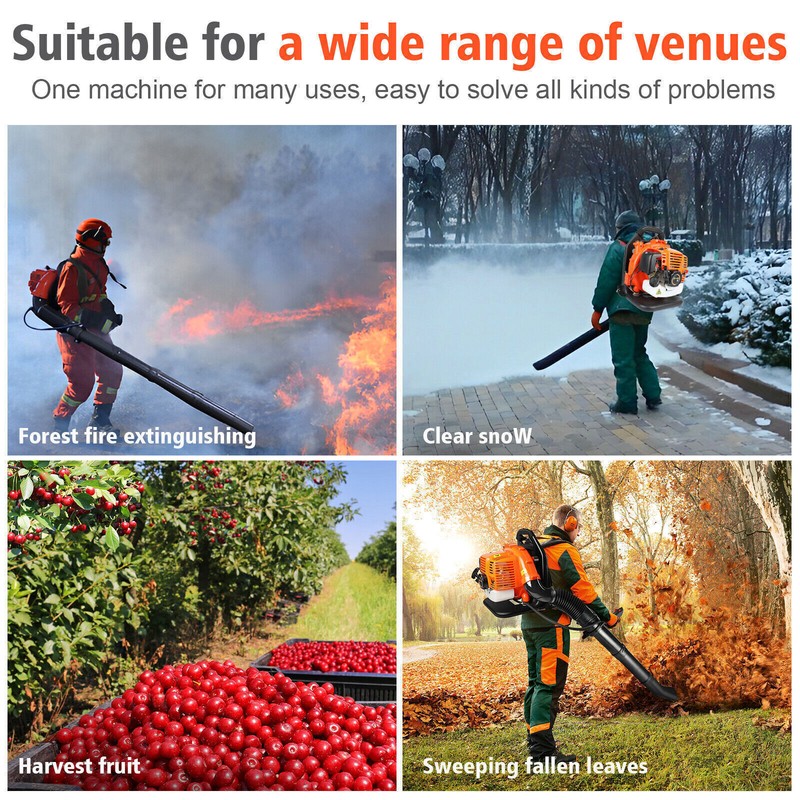 2Stroke Gas Powered Leaf Blower Commercial Petrol Blower Vacuum Mulcher Shredder gallery