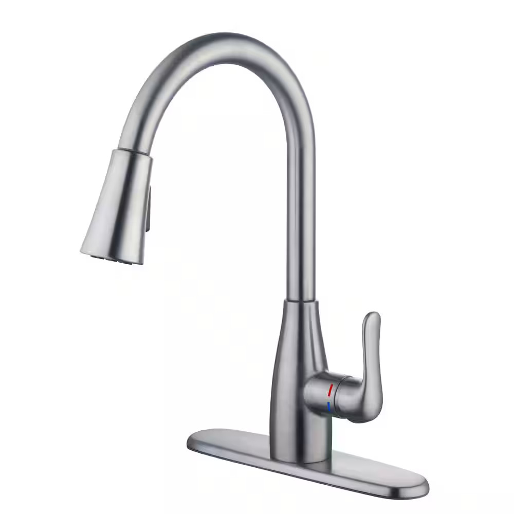 Glacier Bay Kitchen Faucet McKenna Collection Pull Down Sprayer, Stainless Steel gallery