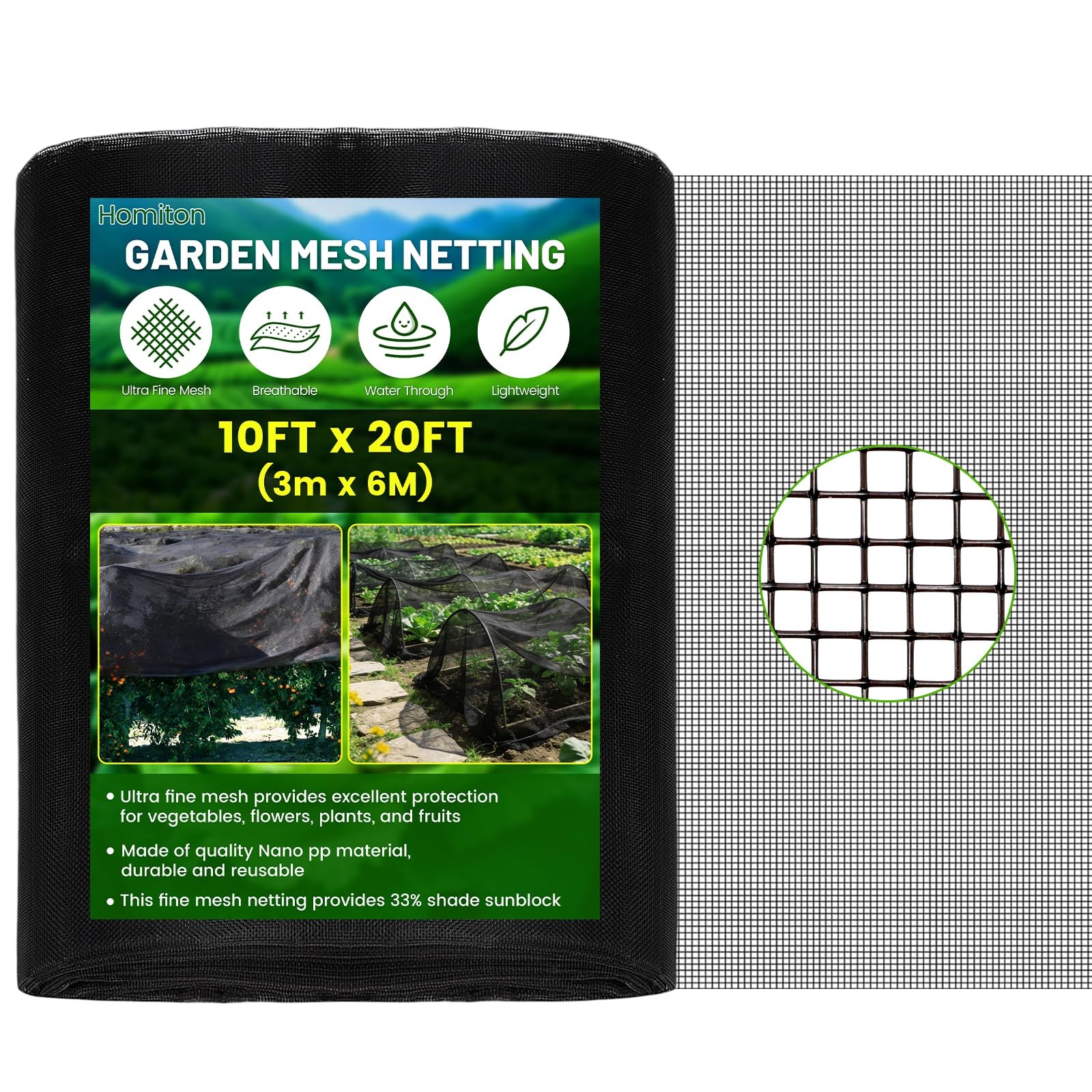Stronger Garden Mesh Netting, 10 x 20 FT Ultra Fine Nano PP Plant Covers, Sma... gallery