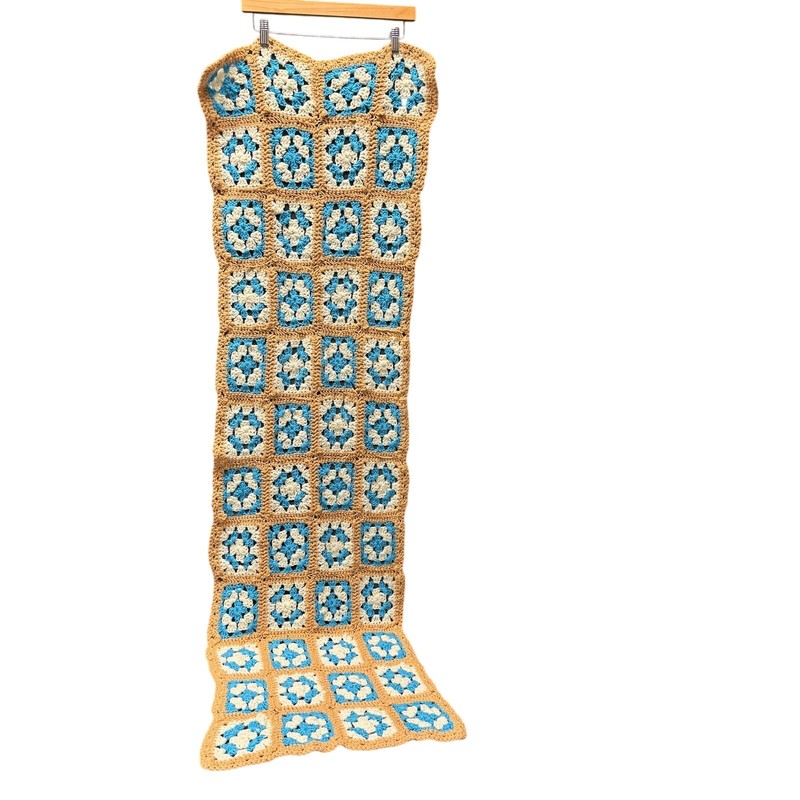 Granny Square Blanket Runner Handmade Classic Retro Look Afghan NWOT STYLE #3560 gallery