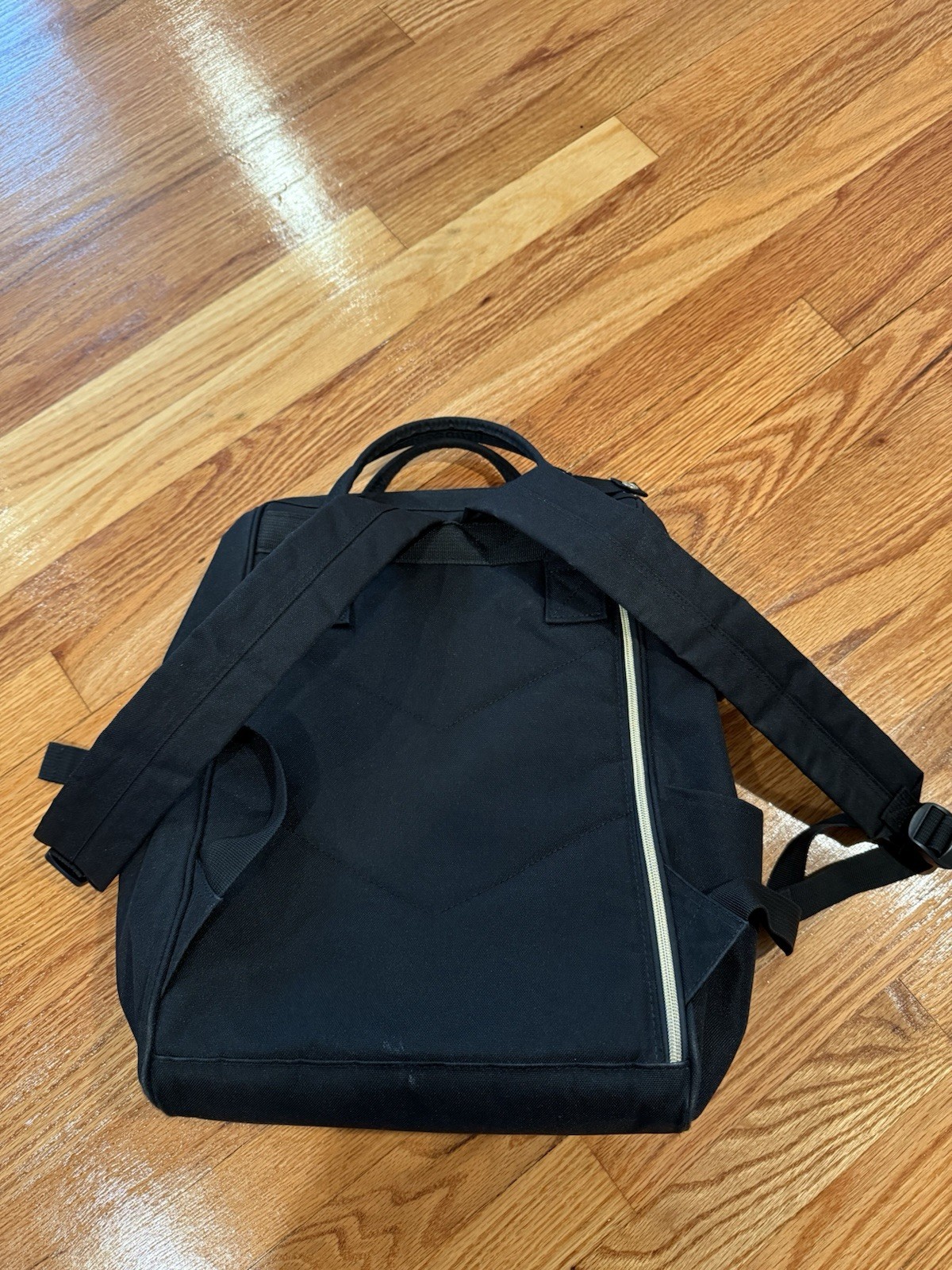 Himawari Waterproof Canvas Backpack Bag with Side Pockets Black 2