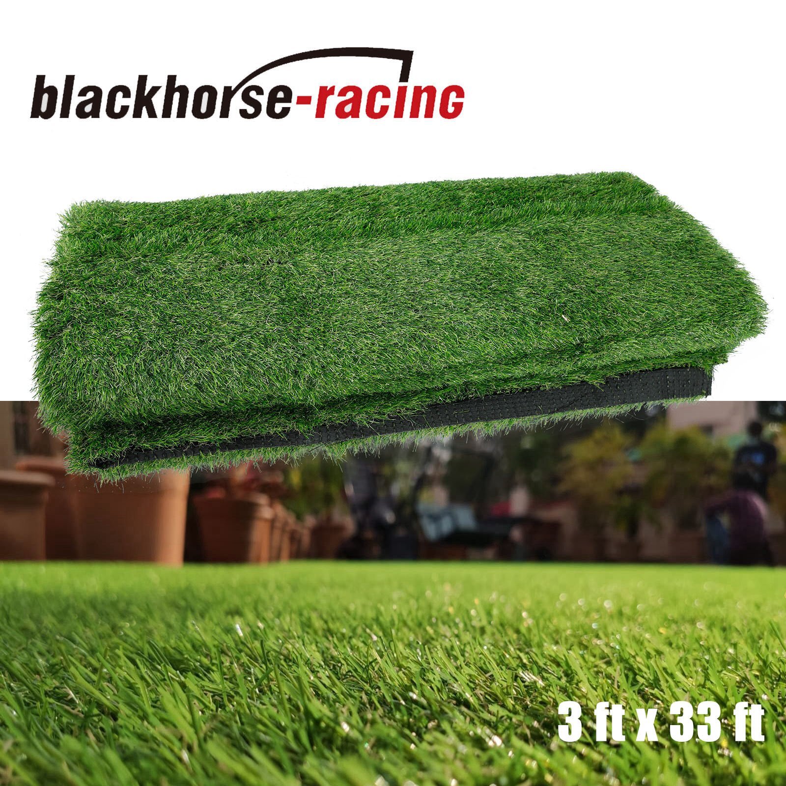 3 ft x 33 ft artificial grass, realistic fake grass deluxe synthetic turf thick gallery