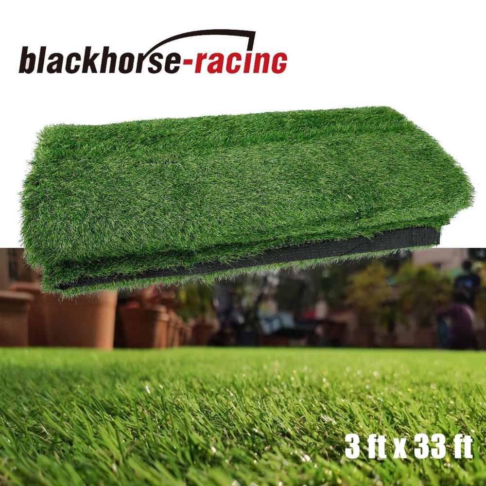 3 ft x 33 ft artificial grass, realistic fake grass deluxe synthetic turf thick