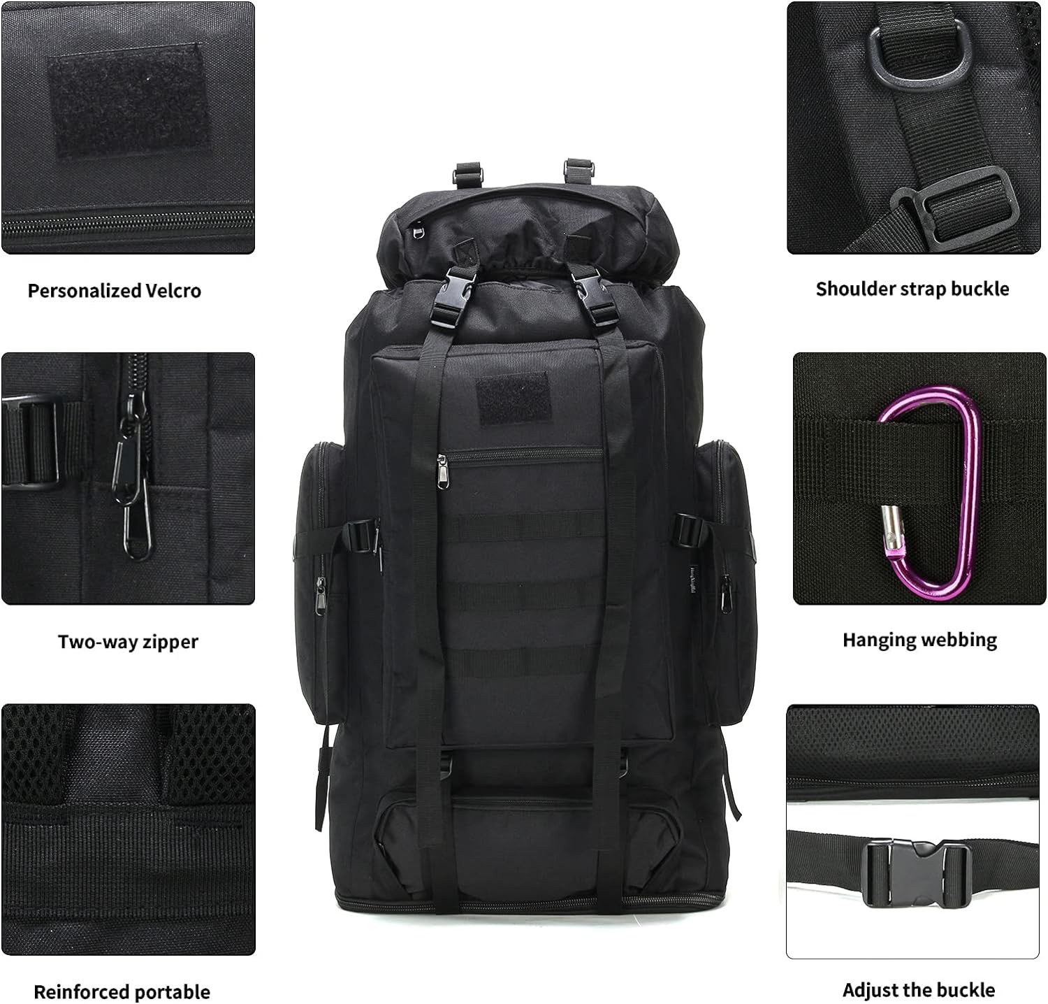 Hiking Backpack – 70L/100L Rucksack, Camping & Climbing Pack 5