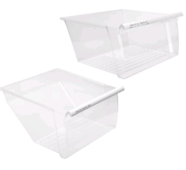 2pcs 2188656 (Upper)&2188664 (Lower) Fridge Crisper Bin Compatible with Kenmore gallery