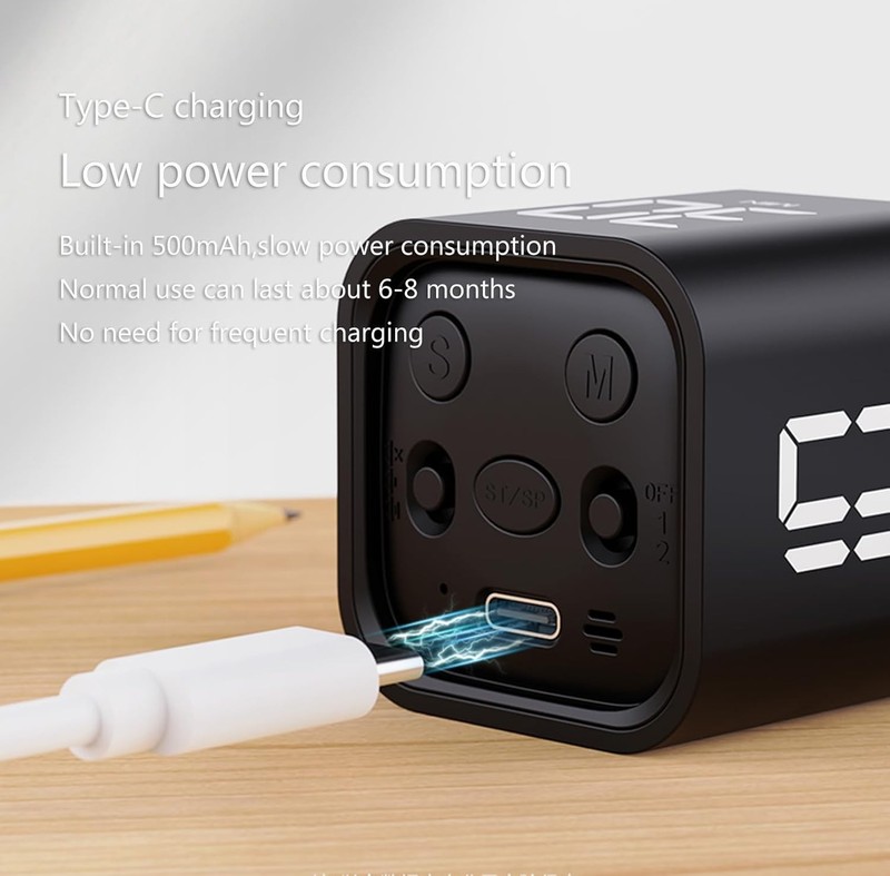 Digital Cube Pomodoro Timer Desk Rechargeable Productivity Timer 5/10/30/60Min & gallery
