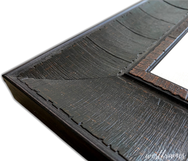 West Frames Lodge Rustic Distressed Dark Espresso Walnut Wall Picture Frame 3" gallery