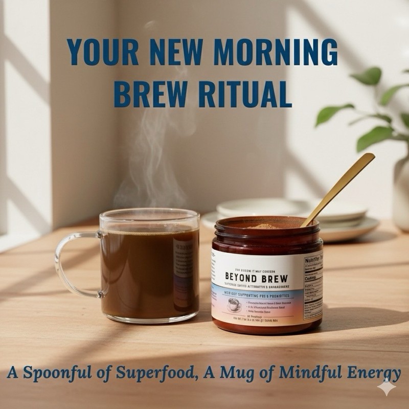 4-PACK CARAMEL Beyond Brew Mushroom Coffee 7-in-1 Cacao Energy/focus/Gut/Mental! gallery