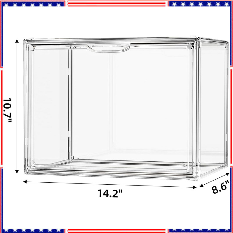 Clear Acrylic Display Case, Large Stackable Storage 1 Pack, X Large-Clear gallery