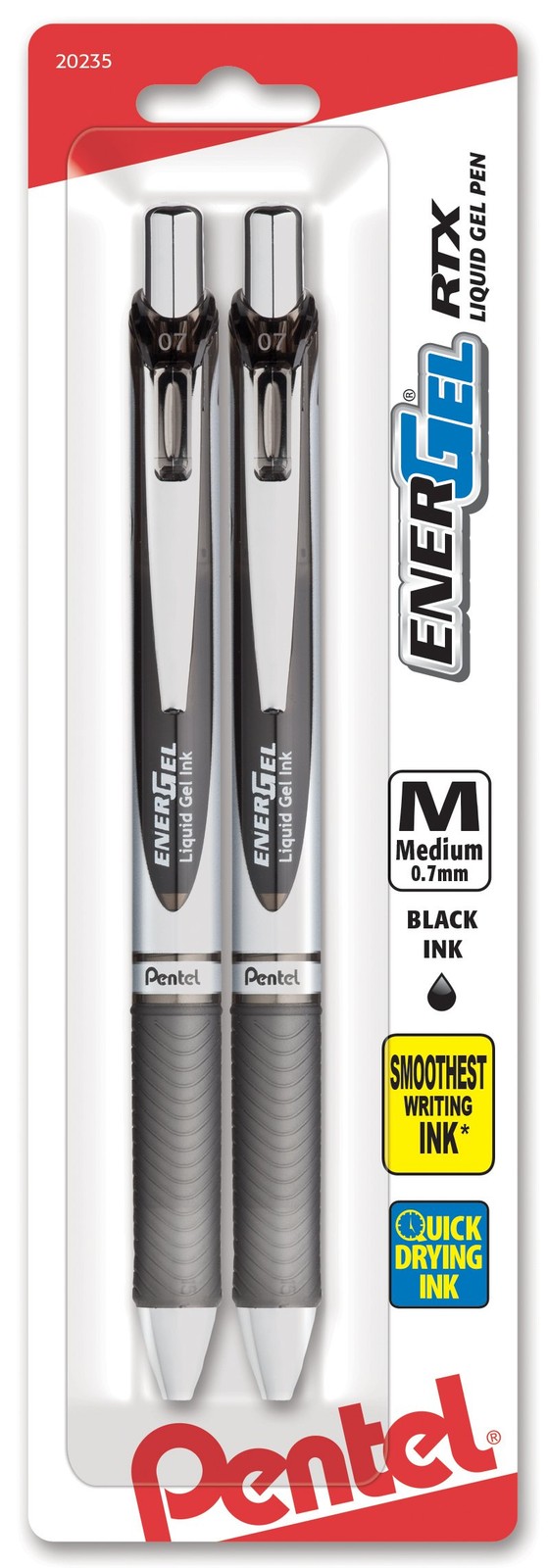 Pentel EnerGel RTX Retractable Liquid Gel Pen, (0.7mm), Medium Line, Metal Tip, gallery