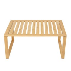 Better Homes & Gardens Bamboo Stackable Shelf,Natural,Easy Assembly,16x10x1.18in