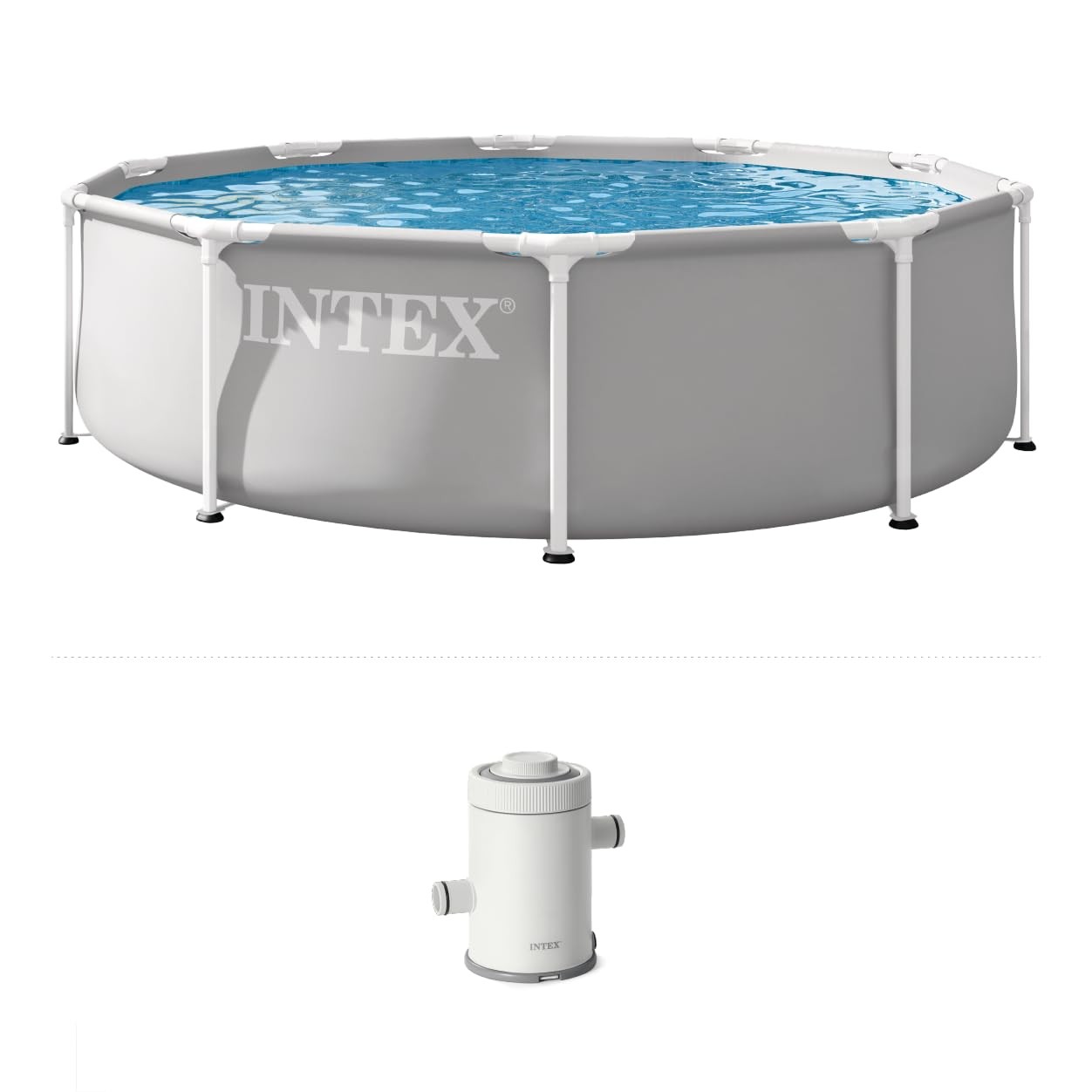 Pool 10 x 30 Prism Frame Above Ground Swimming Set Filter Pump INTEX 26701EP gallery