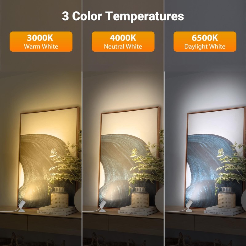 2 Pack Dimmable Spotlights Indoor, LED Uplighting with Timer and Remote, 5W L... gallery