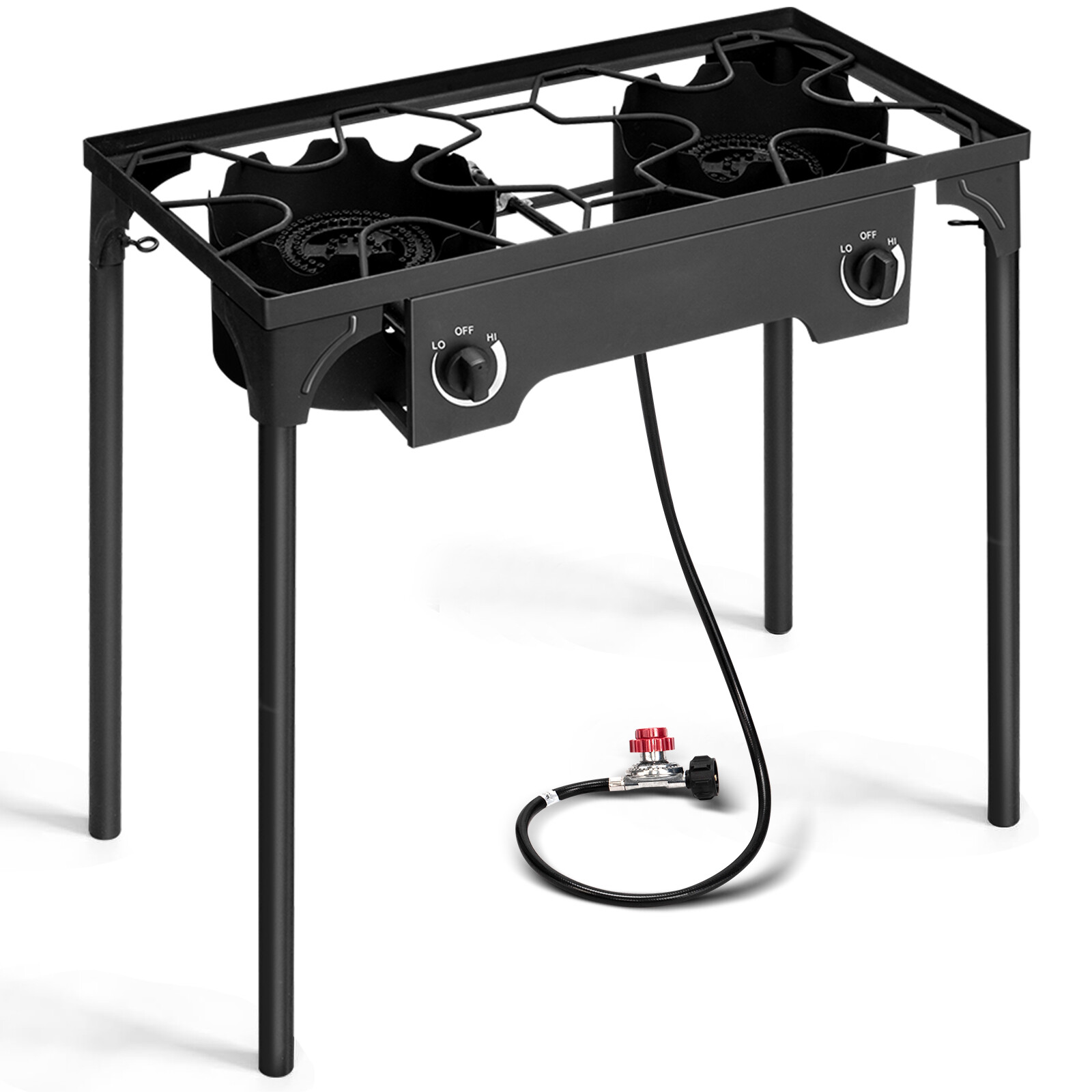 Outdoor 150000 BTU Stove Propane Double Burner Stove Portable Cooker BBQ Grill gallery