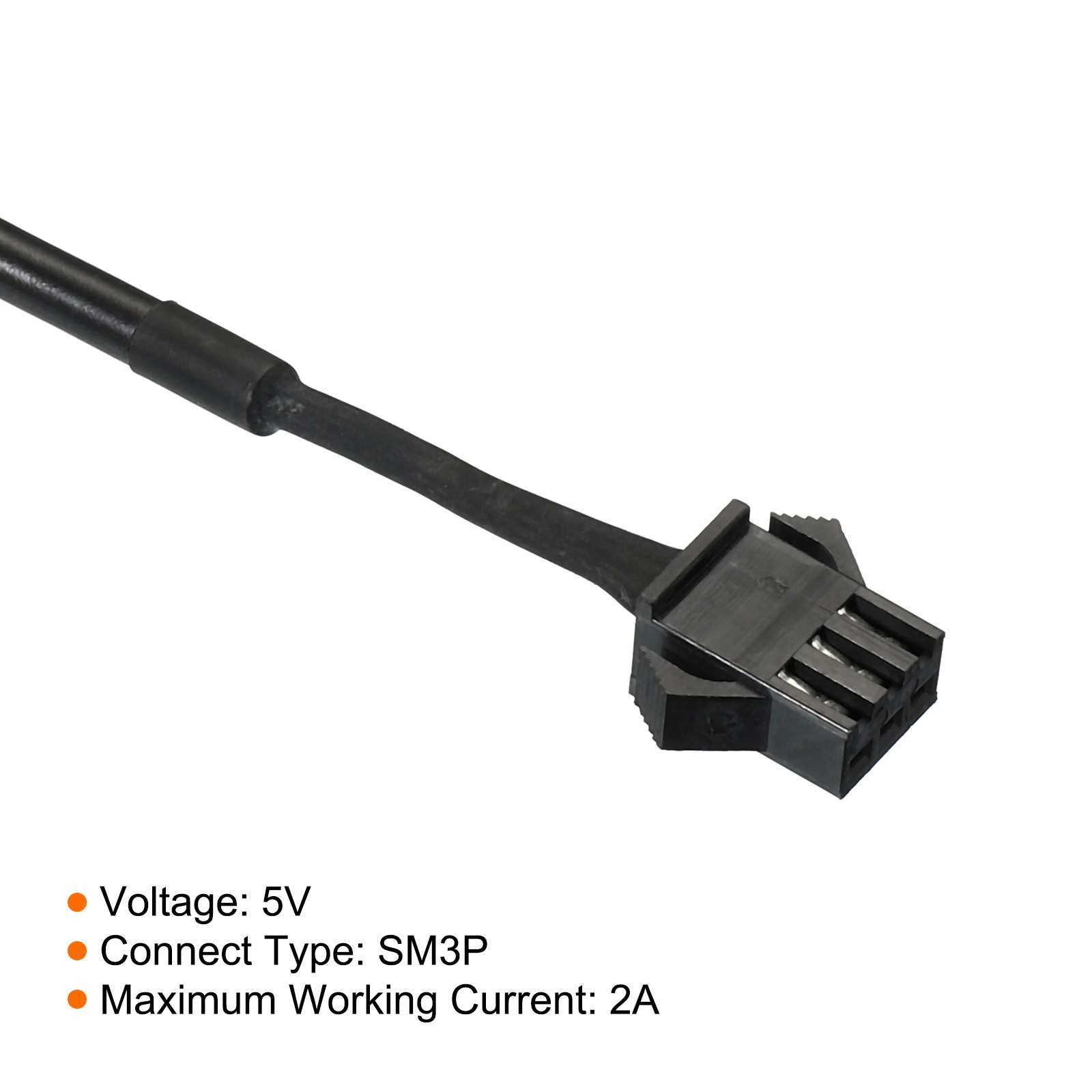 3Pin 5V 30cm Computer Motherboard Interface to SM3P Female Extension Cable Black gallery