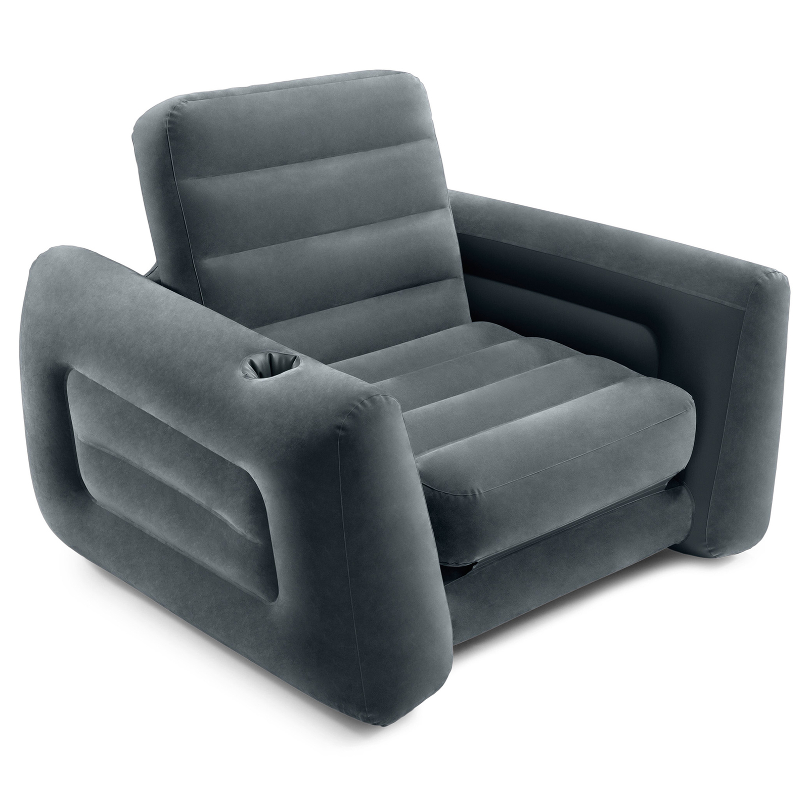 Intex Inflatable Pull Out Sofa Chair with Twin Sized Air Bed Mattress (Open Box) gallery