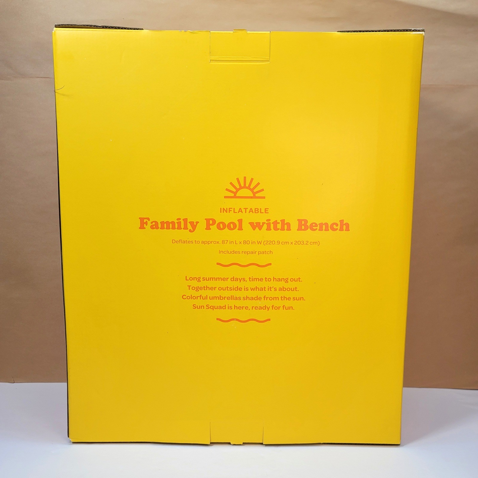 Sun Squad Inflatable Family Pool with Bench Cup Holders 7.5ft White 091117518 gallery
