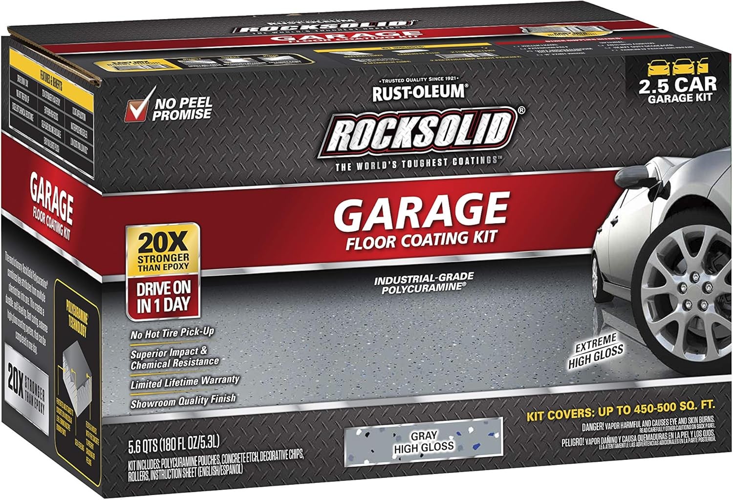 2.5 Car Garage Floor Epoxy Coating Kit gallery