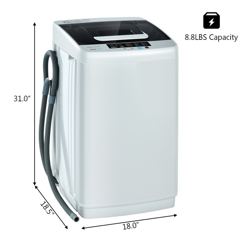 Full-Automatic Washing Machine Portable Compact Laundry Washer Spin 8.8 lbs gallery