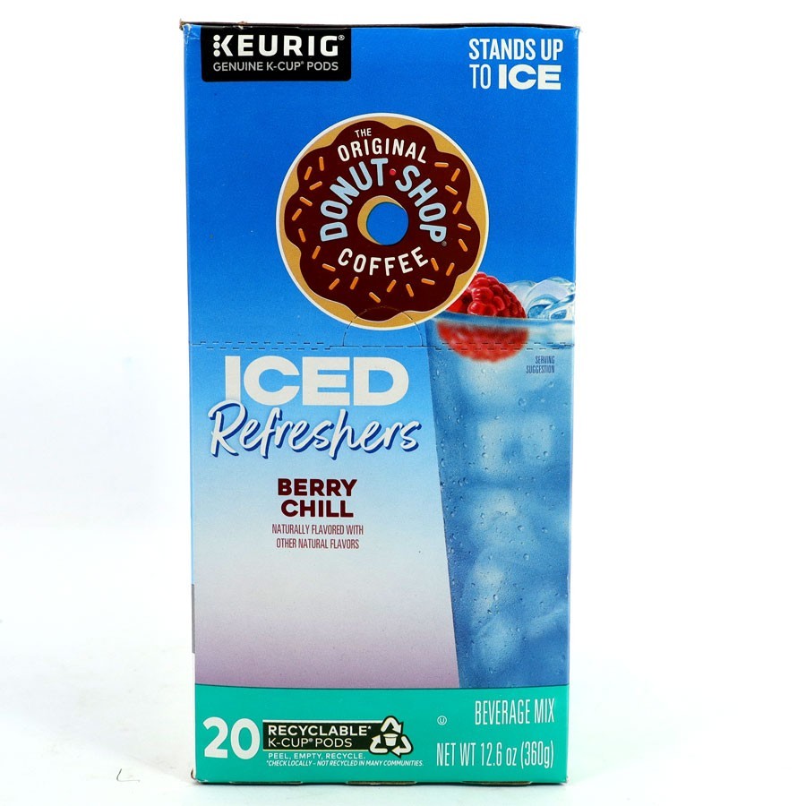 Donut Shop Coffee, Iced Refreshers, Berry Chill, 20 K Cups, Best By: May/2026 gallery