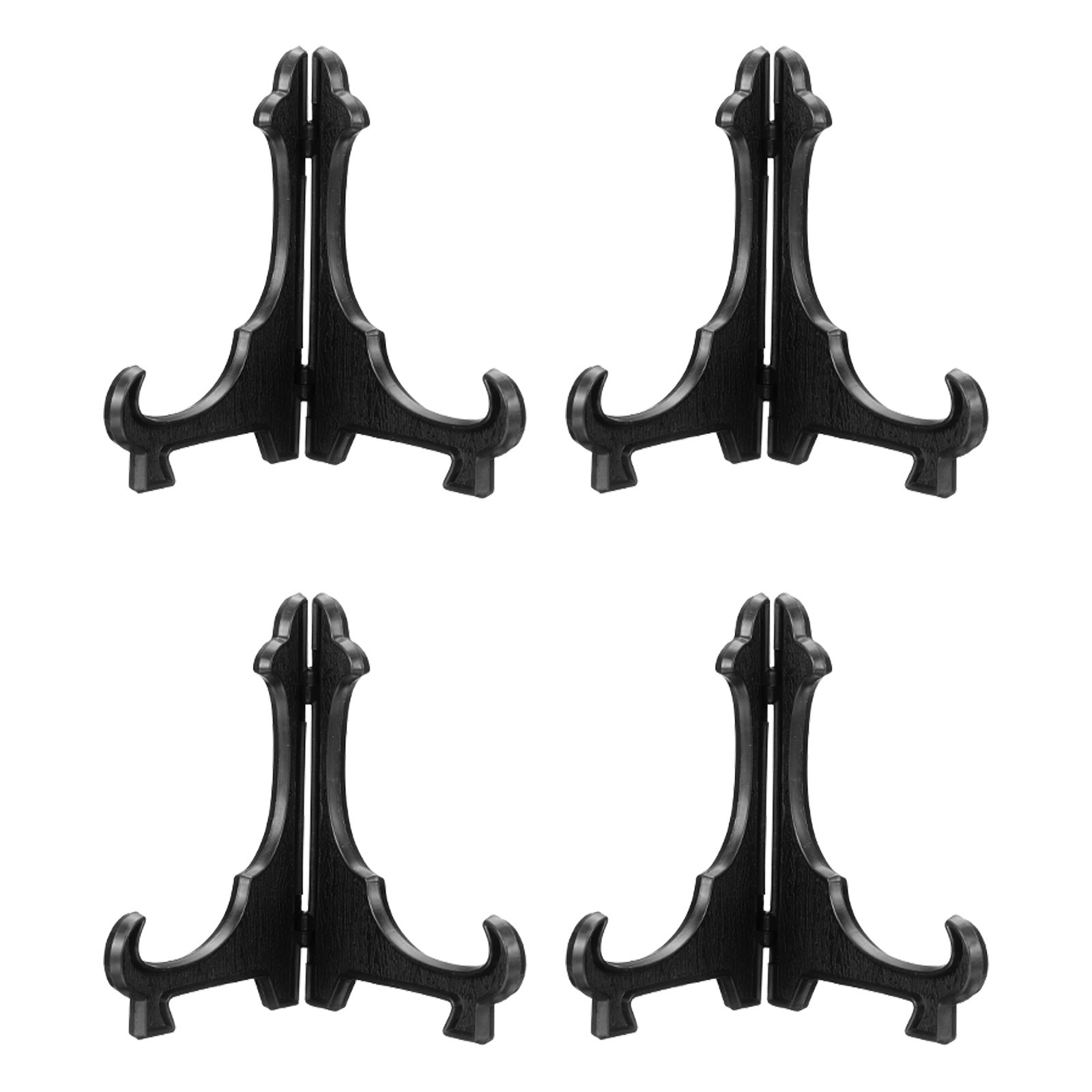 4 Pcs 4.33 Inch Acrylic Plate Stands, Easels Display Holders for Plates, Black gallery