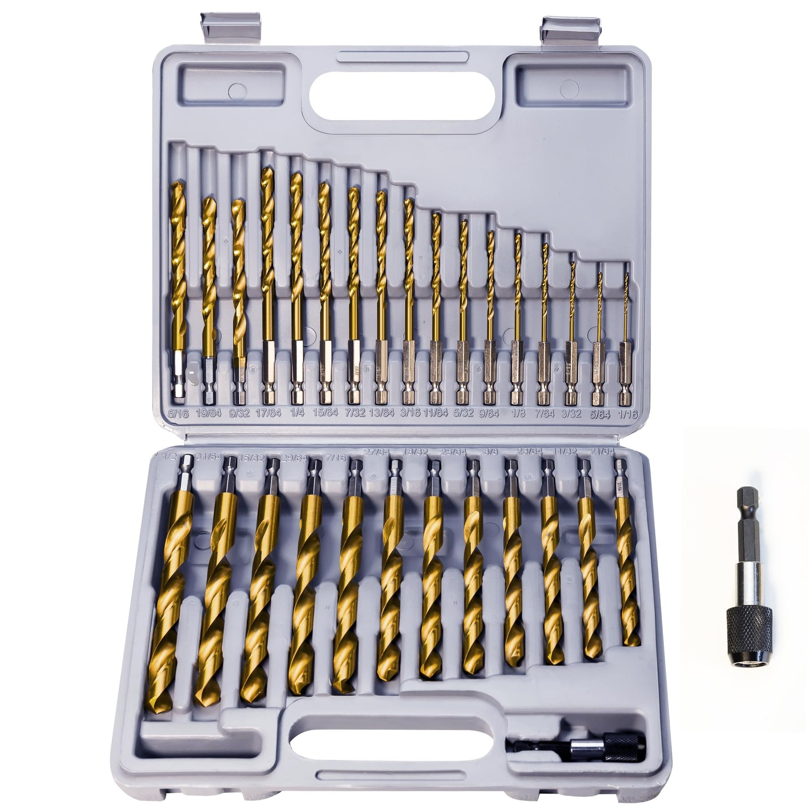 ROGAPER 30 PCS Titanium Impact Drill Bit Set, Hex Shank Drill Bit Set for Woo... gallery