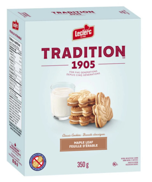 Leclerc Tradition Nut Free Cookies Maple Leaf 350g gallery