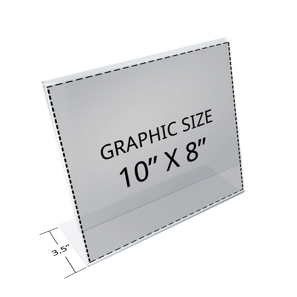 Azar Displays Angled L-Shaped Frame 10"x 8''High, 10-Pack gallery