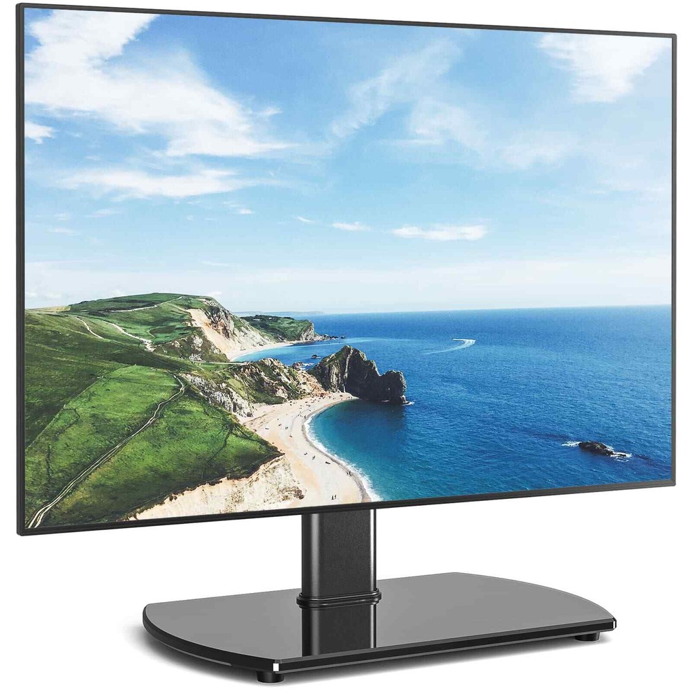 Universal Adjustable Tabletop TV Stand with Swivel Mount for 27-55 inch Flat TVs