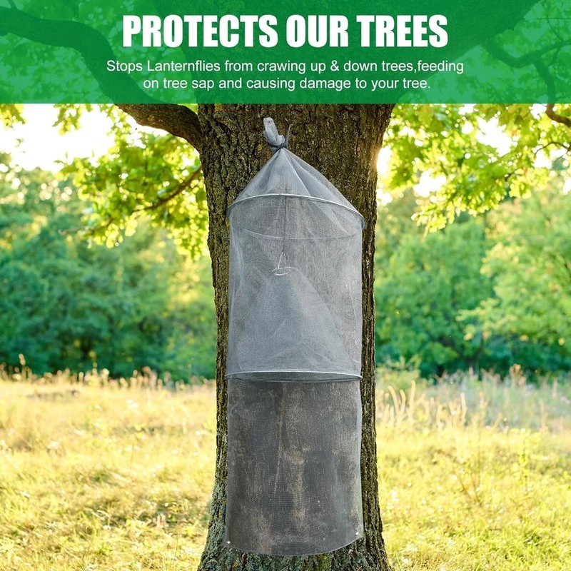 16 Pack Spotted Lanternfly Traps Lantern Fly Killer Mesh Tree Trap with Jute Rop gallery