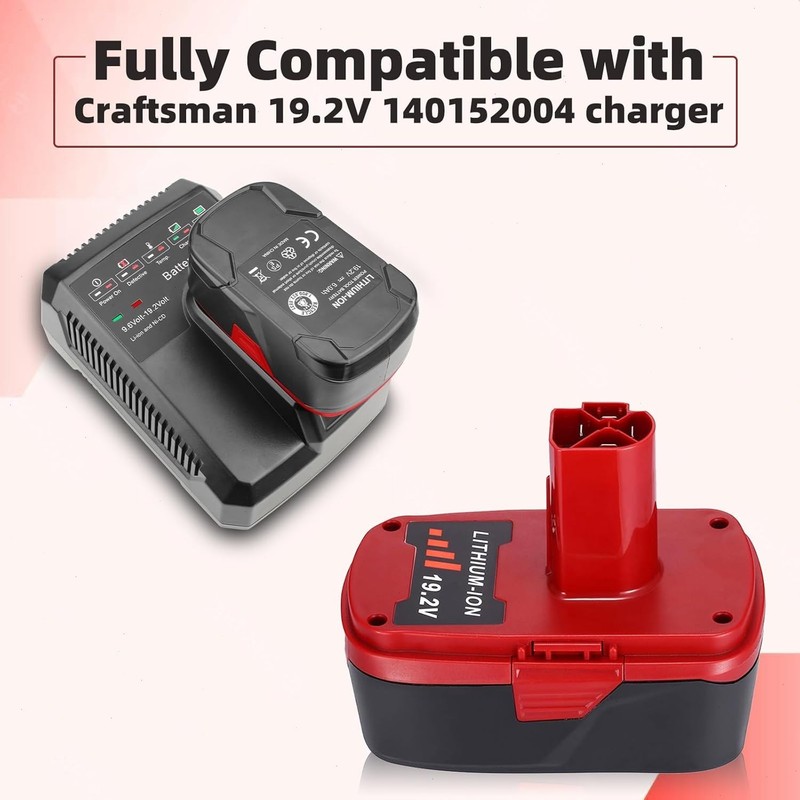 2pack 19.2 Volt XCP 8.0Ah Lithium Battery For Craftsman C3 Diehard PP2025 PP2030 gallery