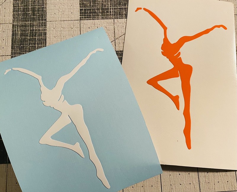 Vinyl Decal for Window - Fire Dancer (May Customize with Name), Various Sizes gallery