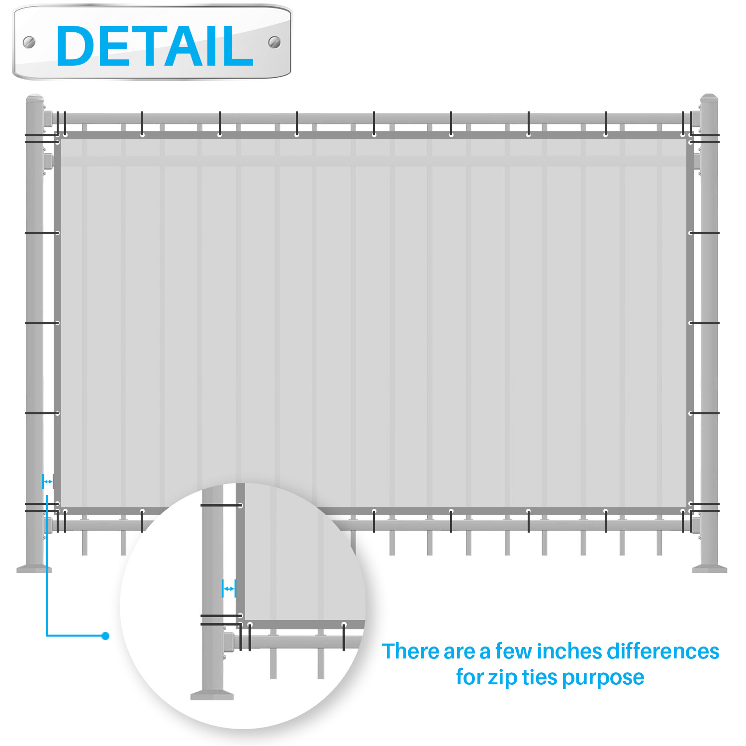 8ft Privacy Fence Screen Cover 150GSM for Garden Yard Green Custom Size gallery
