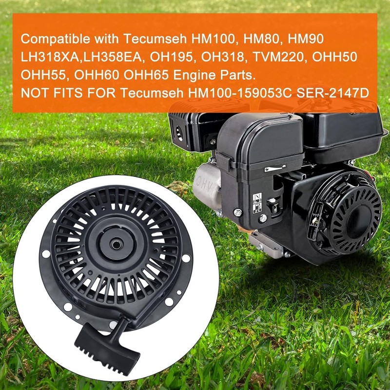 590746 Recoil Pull Starter for Tecumseh 5.5hp 8hp-10hp 4 Cycle Horizontal Engine gallery