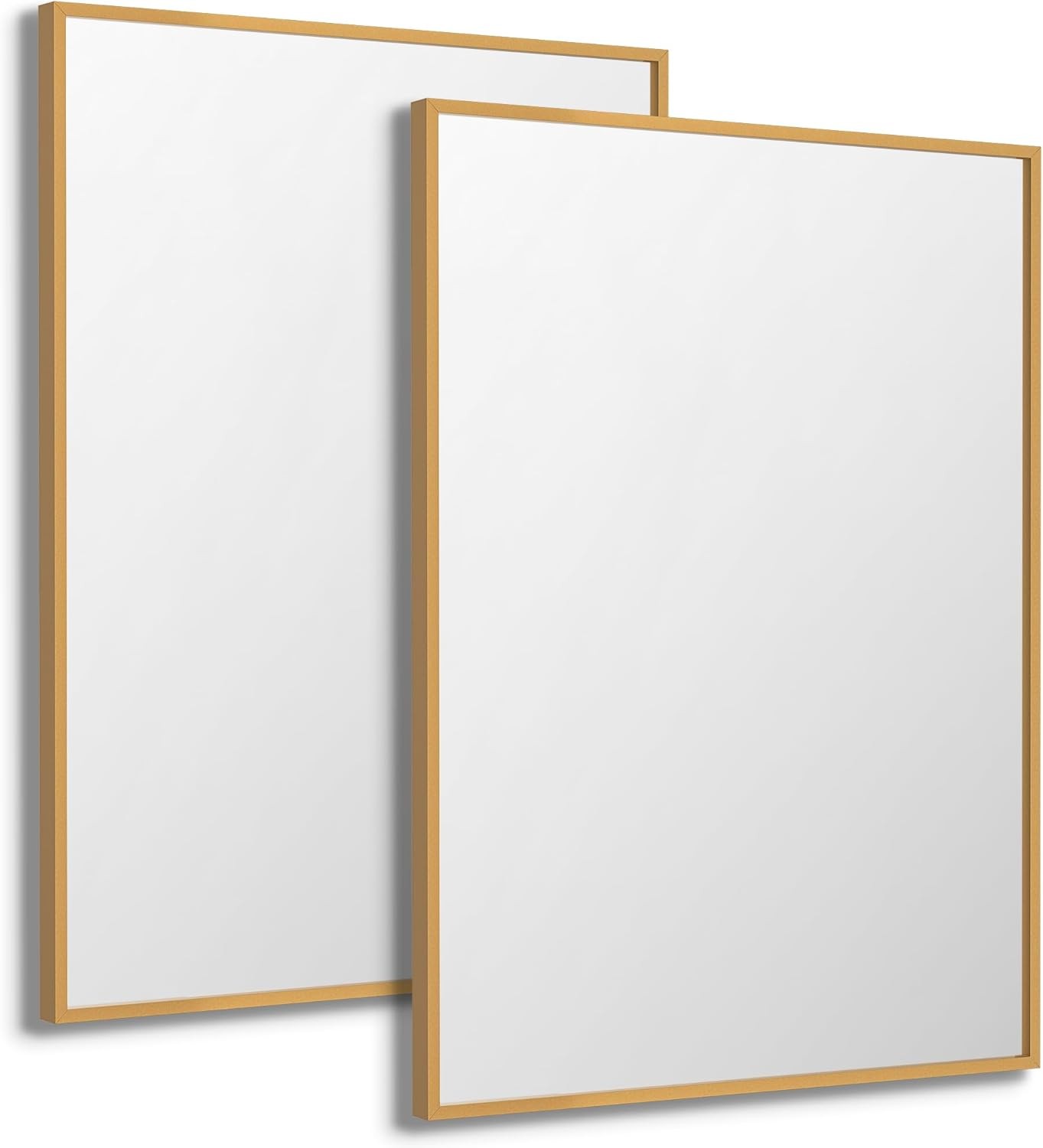 2-Pack 22"x30" Matte Gold Vanity Mirror, Wall Mount, Vertical or Horizontal gallery