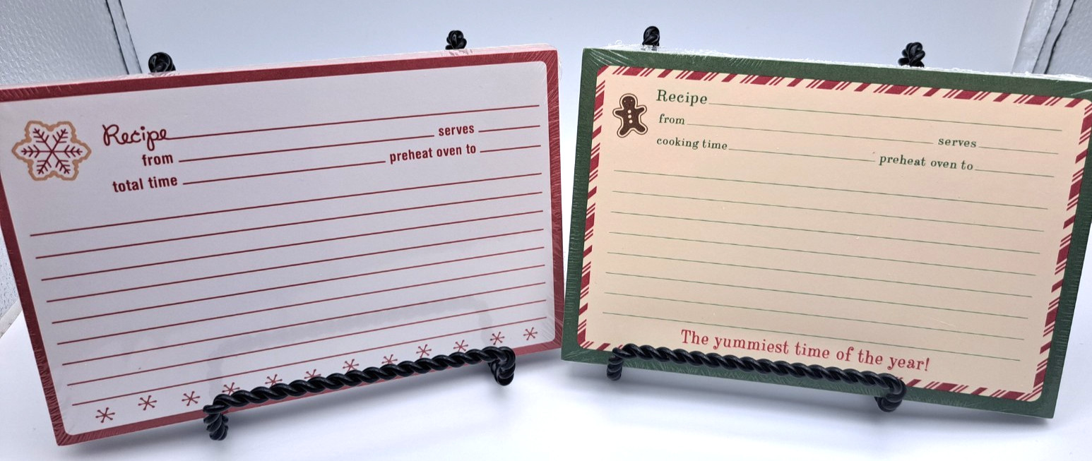 Hallmark Christmas Holiday Gingerbread Snowflake Recipe Cards 4" X 6" 72 Cards gallery