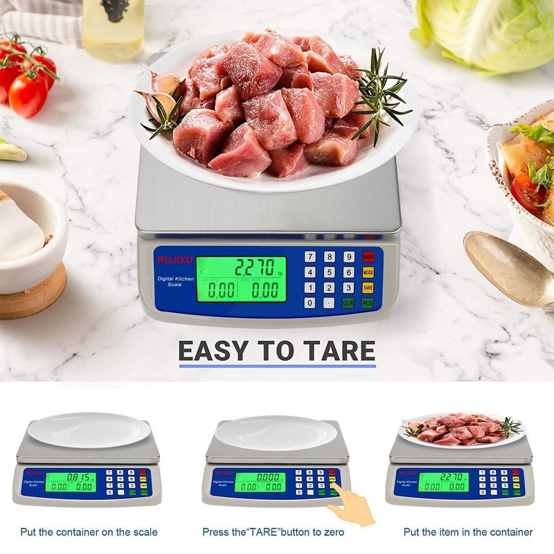 Large Digital Kitchen Scale 30KG Commercial Food Scale 66LB for Baking Bread ... gallery