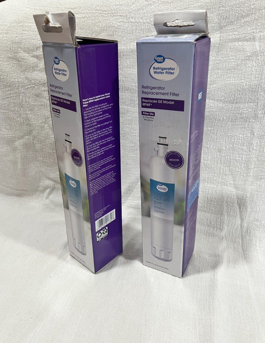 Great Value Refrigerator Water Filters Replaces GE Model RPWF 300 2 pack gallery