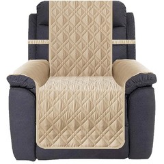 Machine Washable Waterproof Recliner Cover – Perfect for Pet Lovers (Beige, 23″)