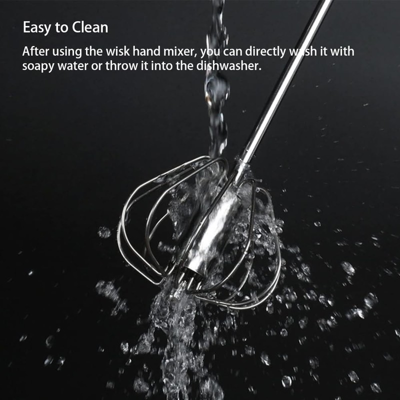 Stainless Steel Semi-Automatic Egg Whisk Set, 2PCS Hand Push Rotary Manual Mi... gallery