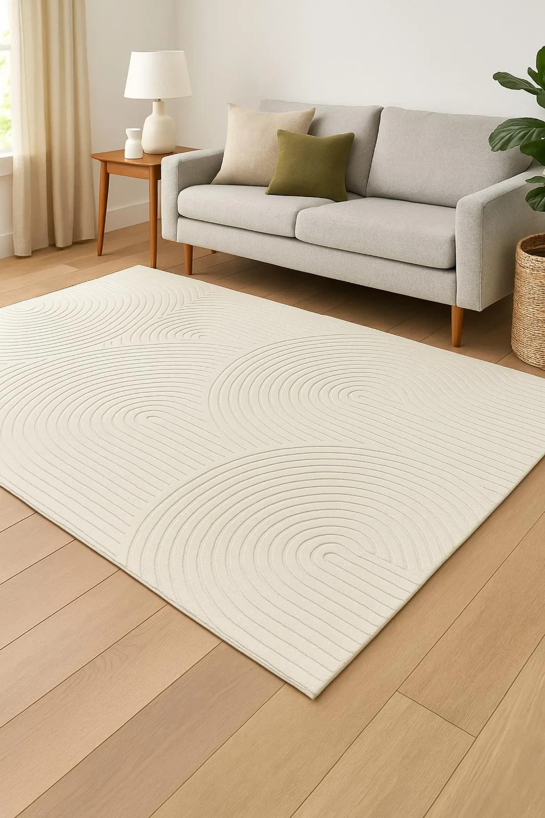 Hand-Tufted Loop Cut Pile Rug – Neutral Beig Carpets Rug Living Room Bed room– gallery