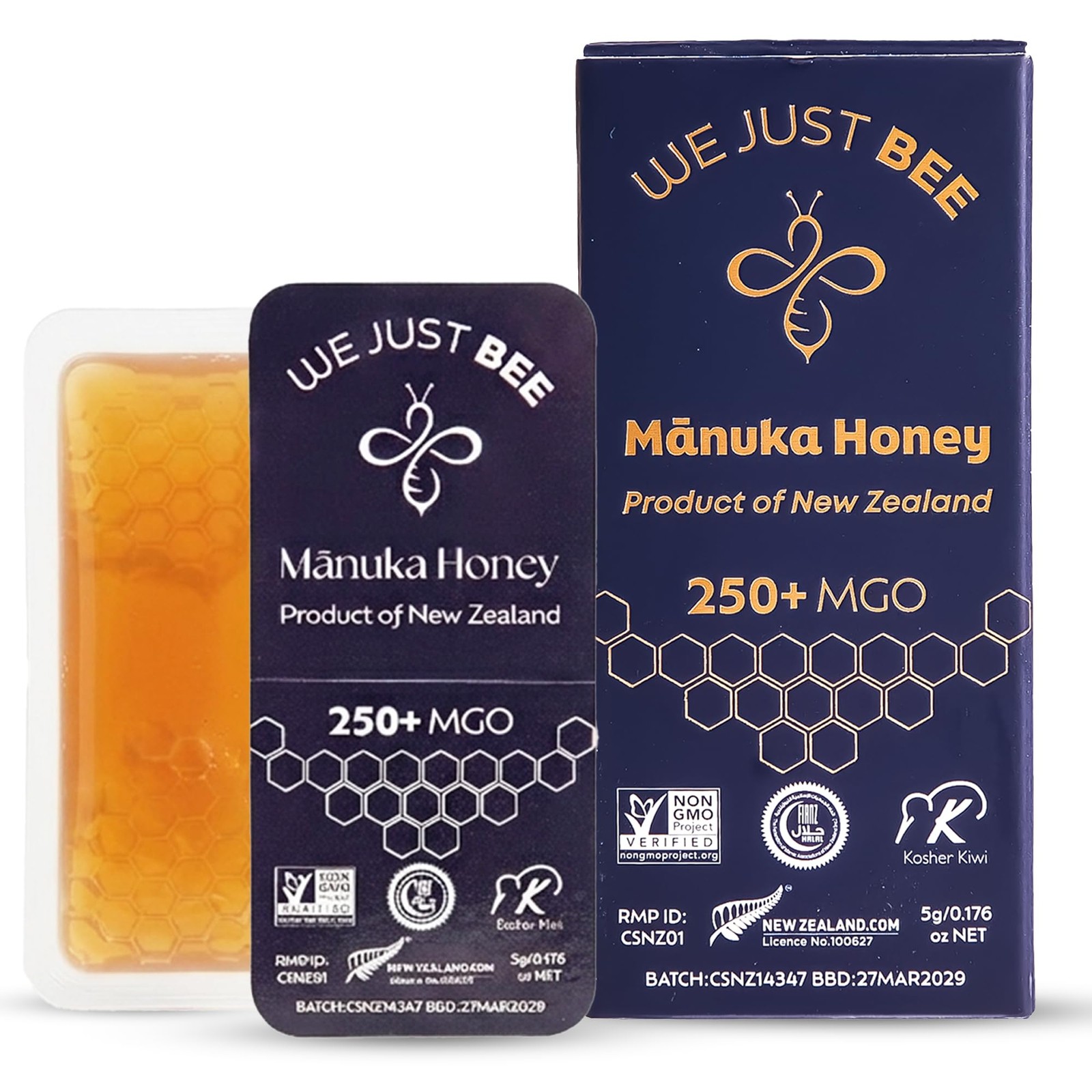Manuka Honey Packets, 12 Single~Serve Sticks, New Zealand, Halal, Kosher gallery