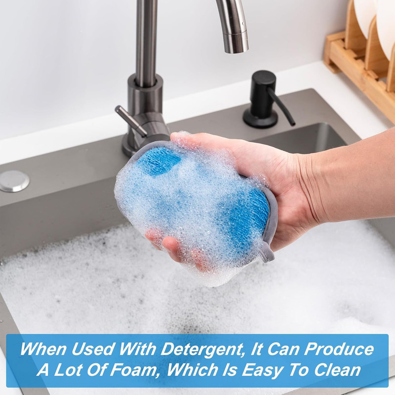 Dual-Sided Multi-Purpose Scrub Sponges, Non-Scratch Dishwashing Sponges for Kitc gallery