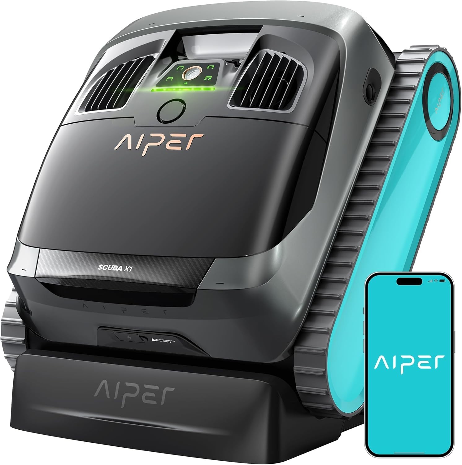 AIPER Scuba X1 Cordless Robotic Pool Cleaner Upgraded Battery Life 2,150 SQ FT gallery