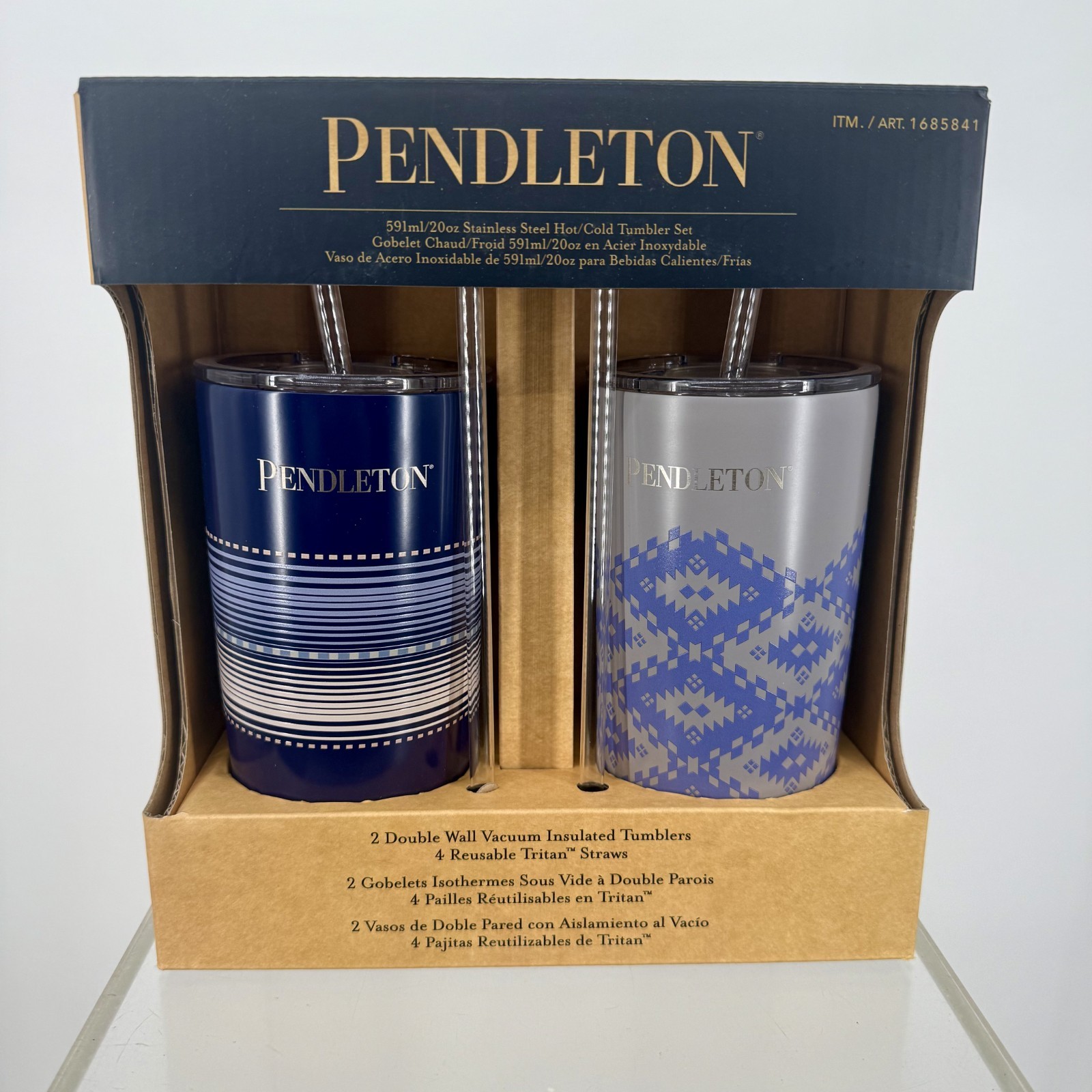 Pendleton 20 oz Stainless Steel Tumbler Set – Vacuum Insulated Hot & Cold Cups gallery