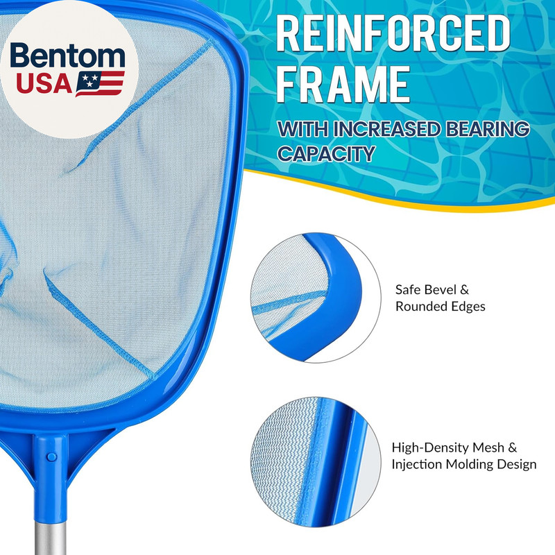 Pool Skimmer Net, Deep Pool Leaf Net with Reinforced Frame, Large Capacity Rake gallery
